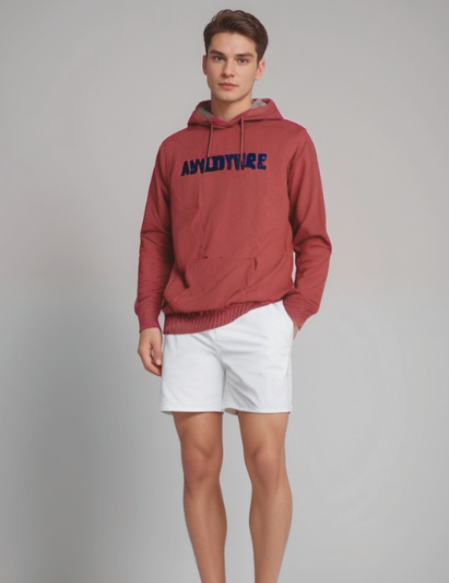 Men’s Coral Embroidered Hoodie