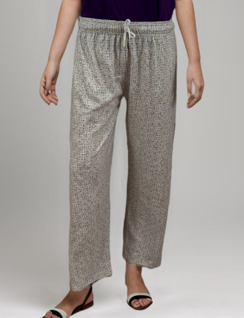 Women’s Beige Printed Lounge Pants