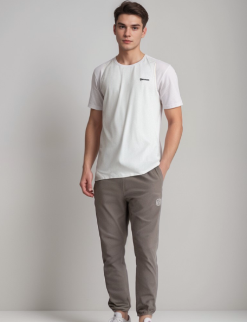 Men’s Solid Beige Jogger Pants